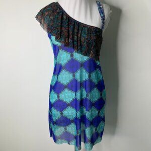 Maaji Teen Girl Blue One Shoulder Coverup Dress Size 12 Years